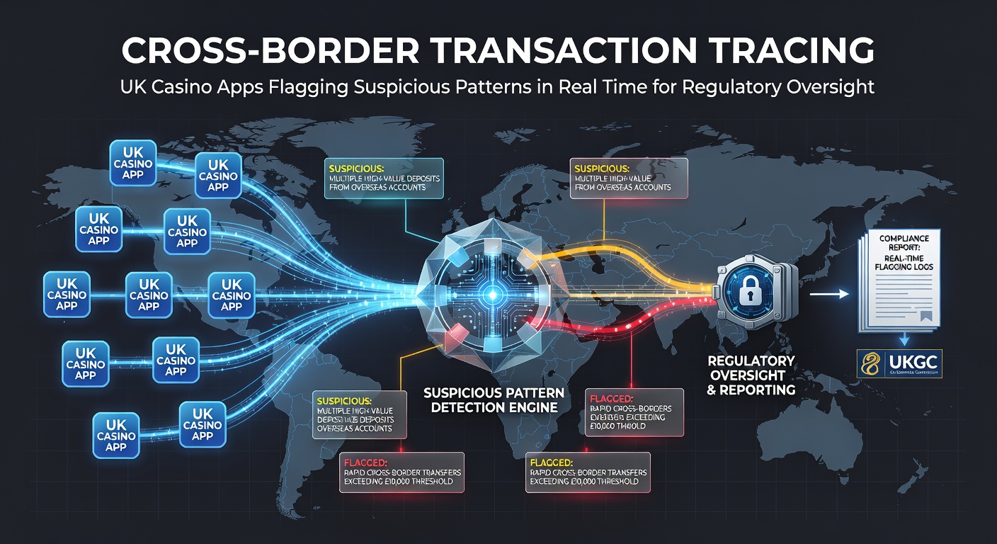 Dashboard view of real-time transaction monitoring software used by UK casino apps to detect cross-border anomalies