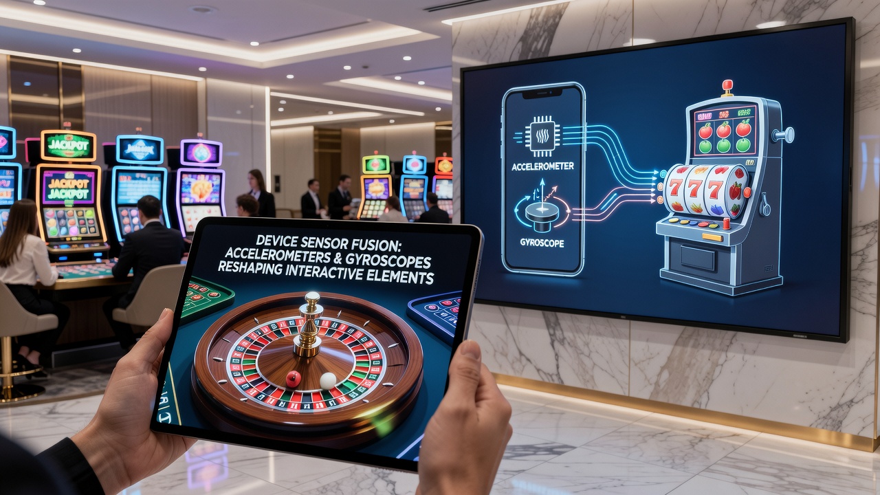 Close-up view of gyroscope and accelerometer data streams visualized during a mobile roulette session