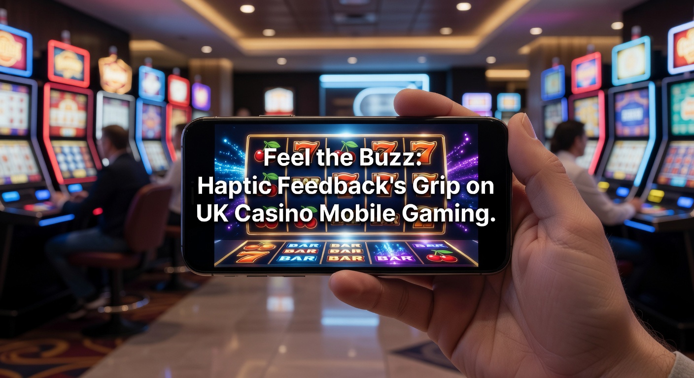 Smartphone screen displaying a vibrant slot machine win with subtle vibration waves illustrating haptic feedback in action during a mobile casino session