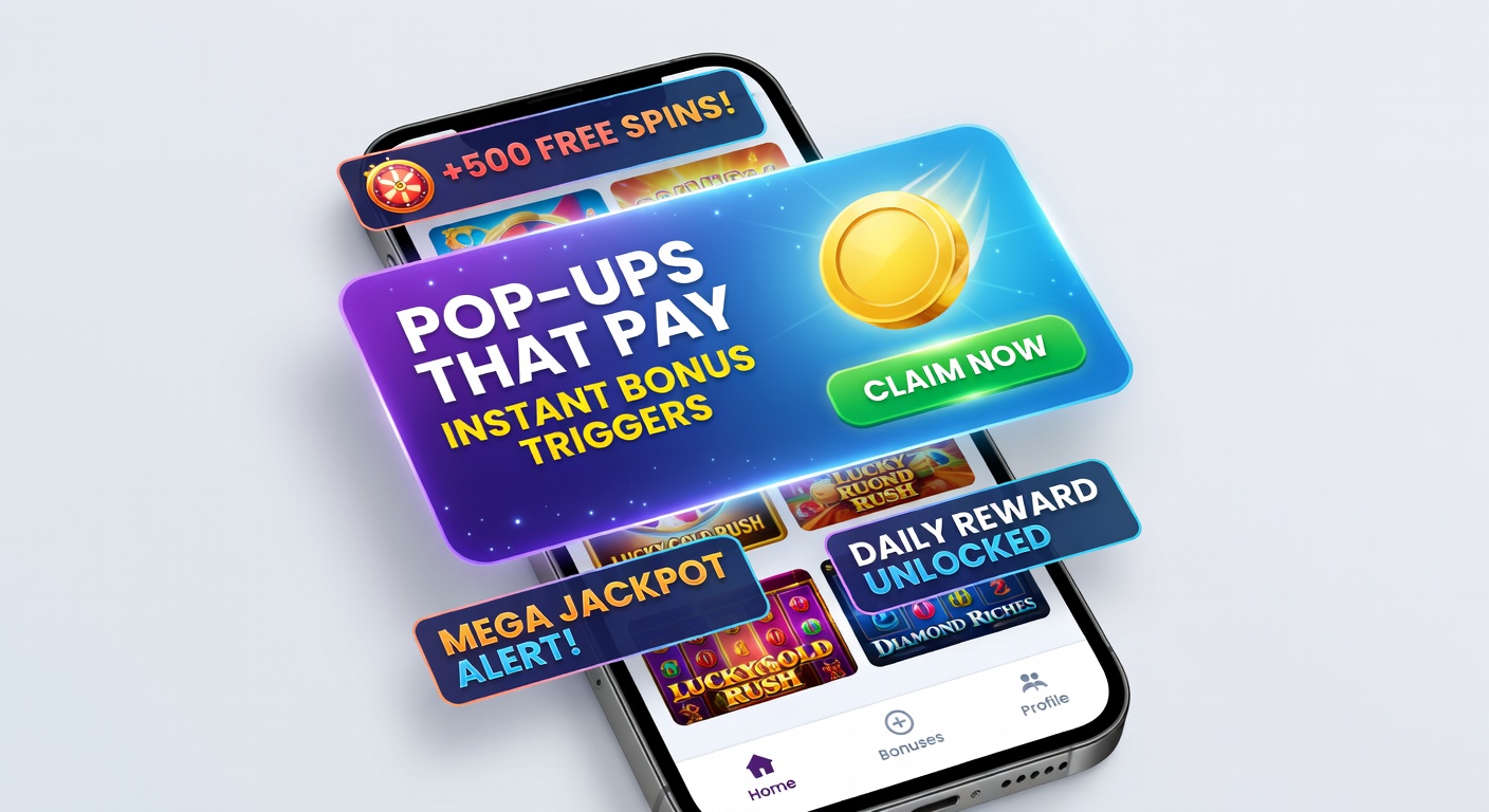 Infographic illustrating various instant bonus trigger types in mobile casino apps, including loss recovery, deposit matches, and milestone celebrations with percentage impacts on engagement
