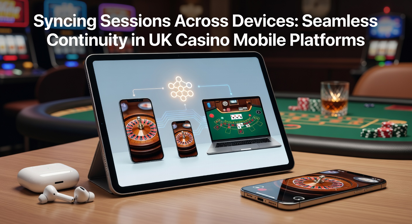 Smartphone and tablet displaying the same casino game session, highlighting cross-device sync