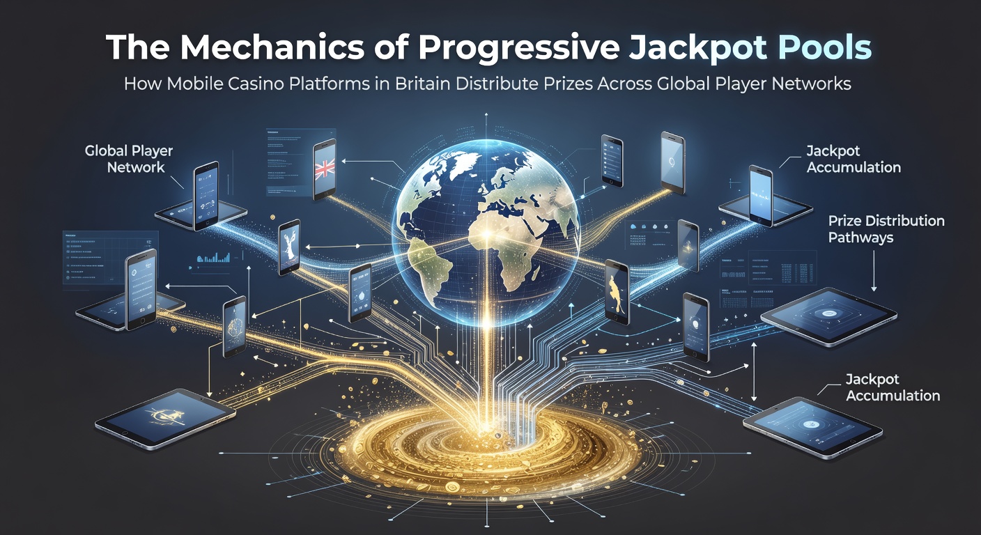 Diagram showing how progressive jackpot contributions flow from mobile bets into shared global pools