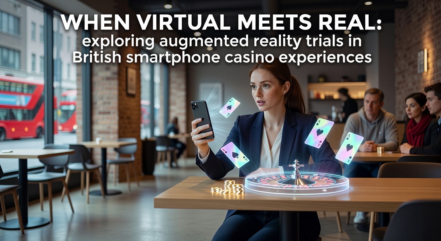 Smartphone displaying augmented reality casino elements overlaid on a real-world table setting